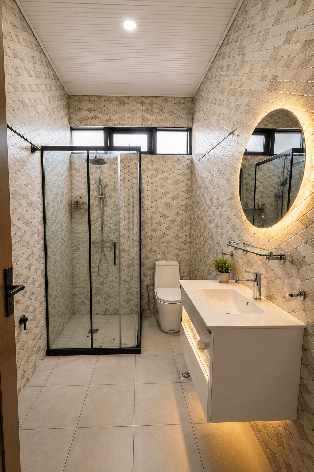 Clean and bright bathroom