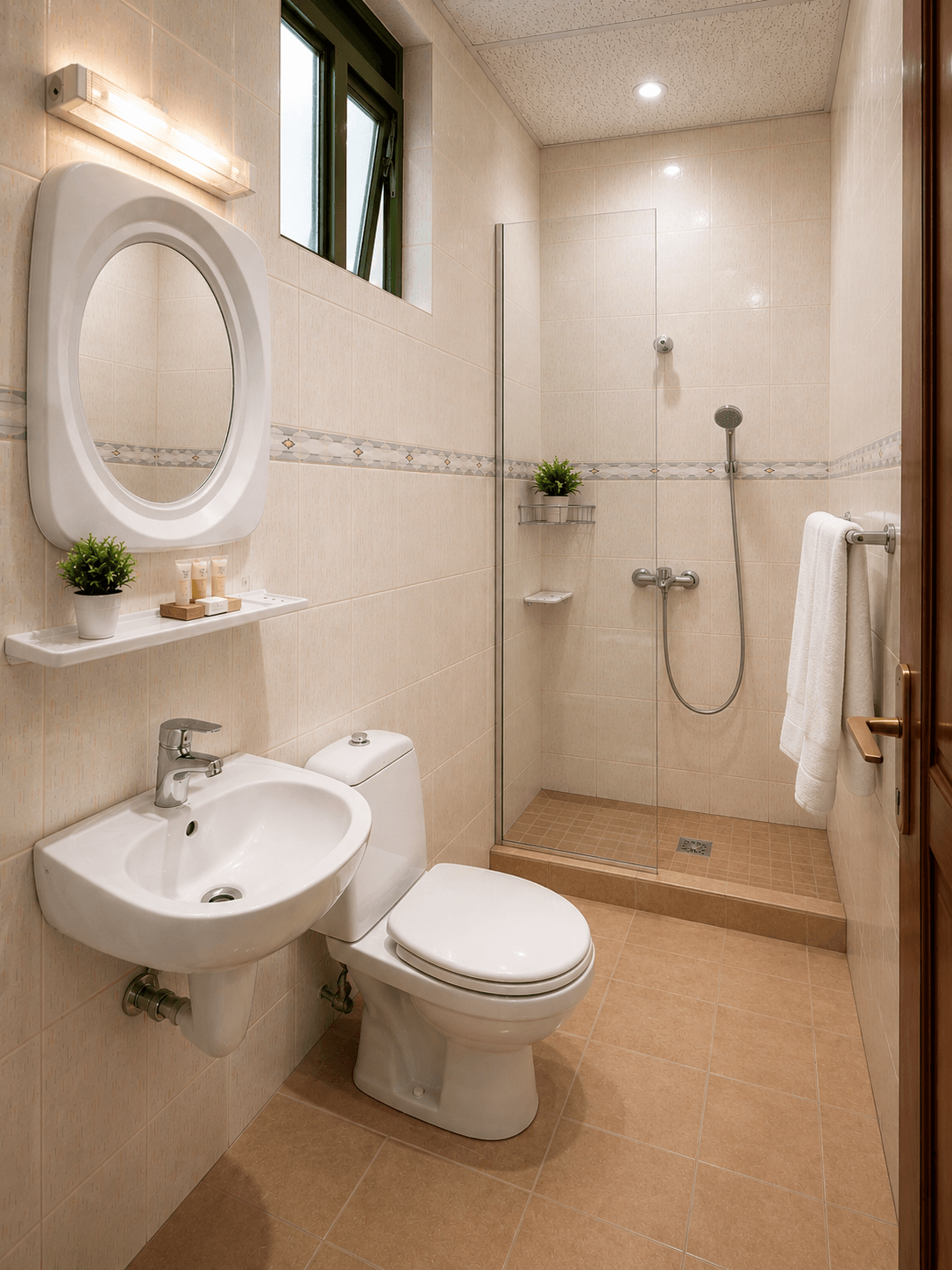 Twin room bathroom